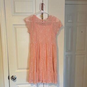 Pink Floral Kids Dress